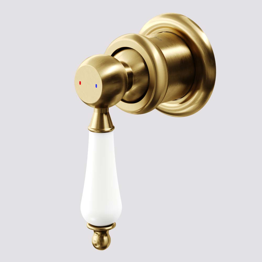 Avia 2.0 Shower Mixer Trim Set | Ceramic Lever | Brushed Gold