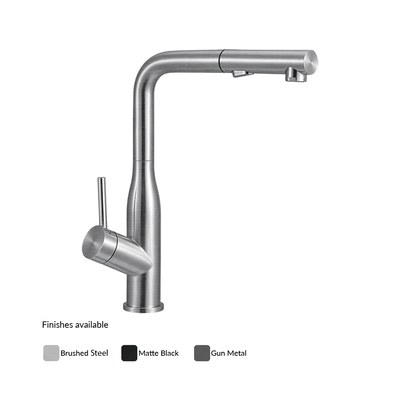 Villeroy & Boch - Modern Steel 2.0 Kitchen Mixer Pull Out Spray | Brushed Stainless Steel