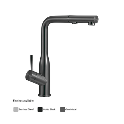 Villeroy & Boch - Modern Steel 2.0 Kitchen Mixer Pull Out Spray | Gun Metal